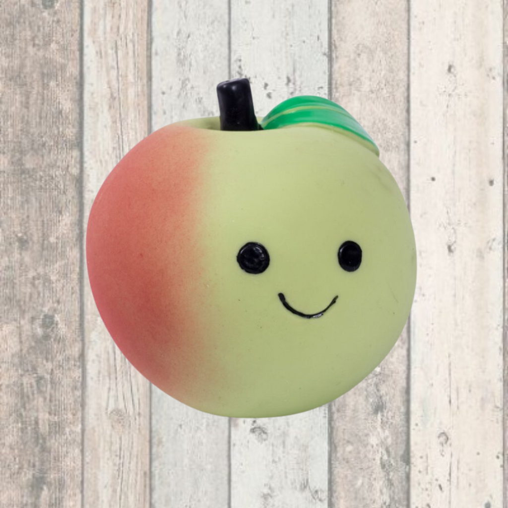 Foodie Faces Latex Apple Dog Toy