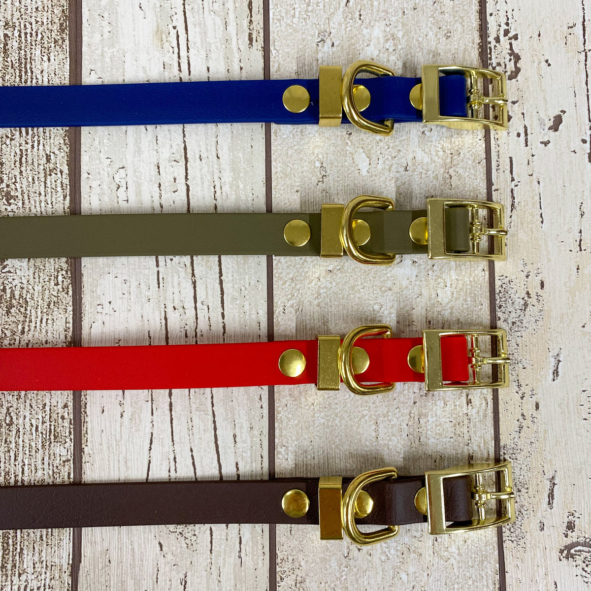 Waterproof Vegan Leather Classic Dog Collar Handmade by Doghouse