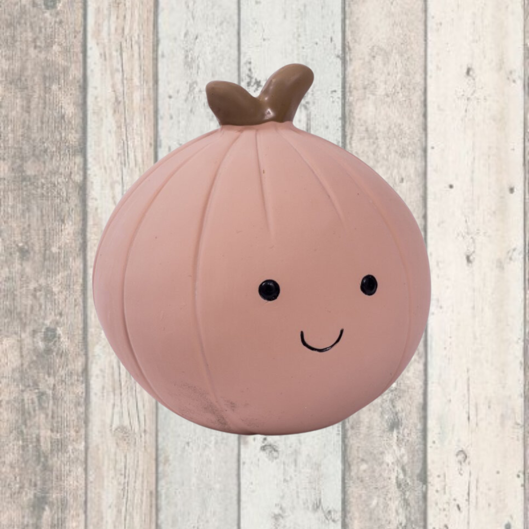Foodie Faces Latex Onion Dog Toy PetFace DOGHOUSE