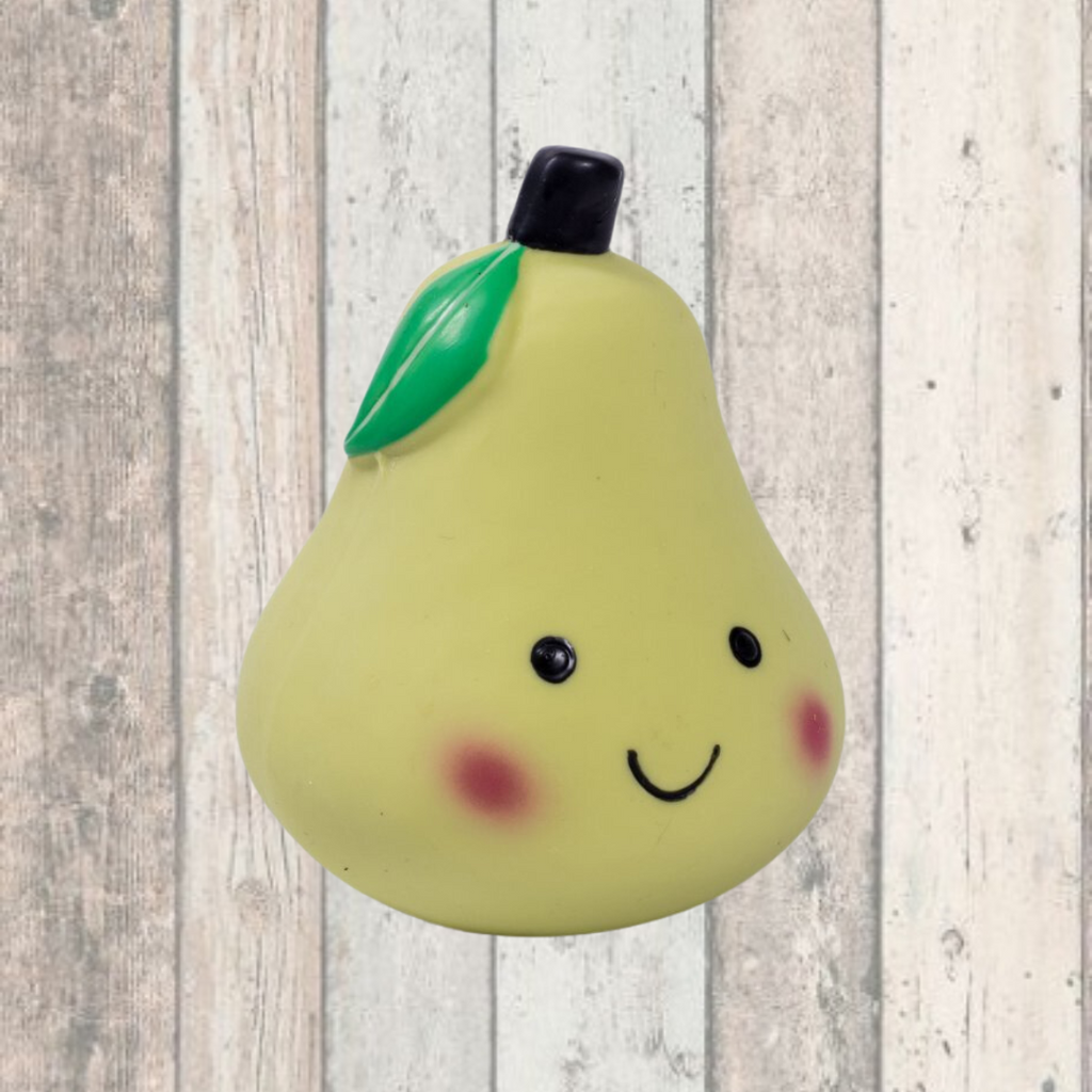 Foodie Faces Latex Pear Dog Toy