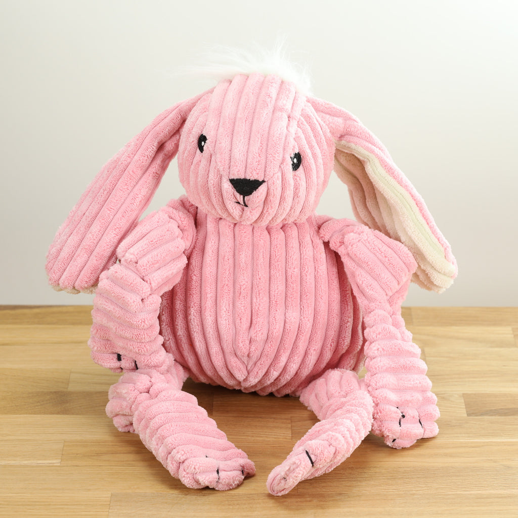 Pink Bunny Hugglehounds Knottie dog toy