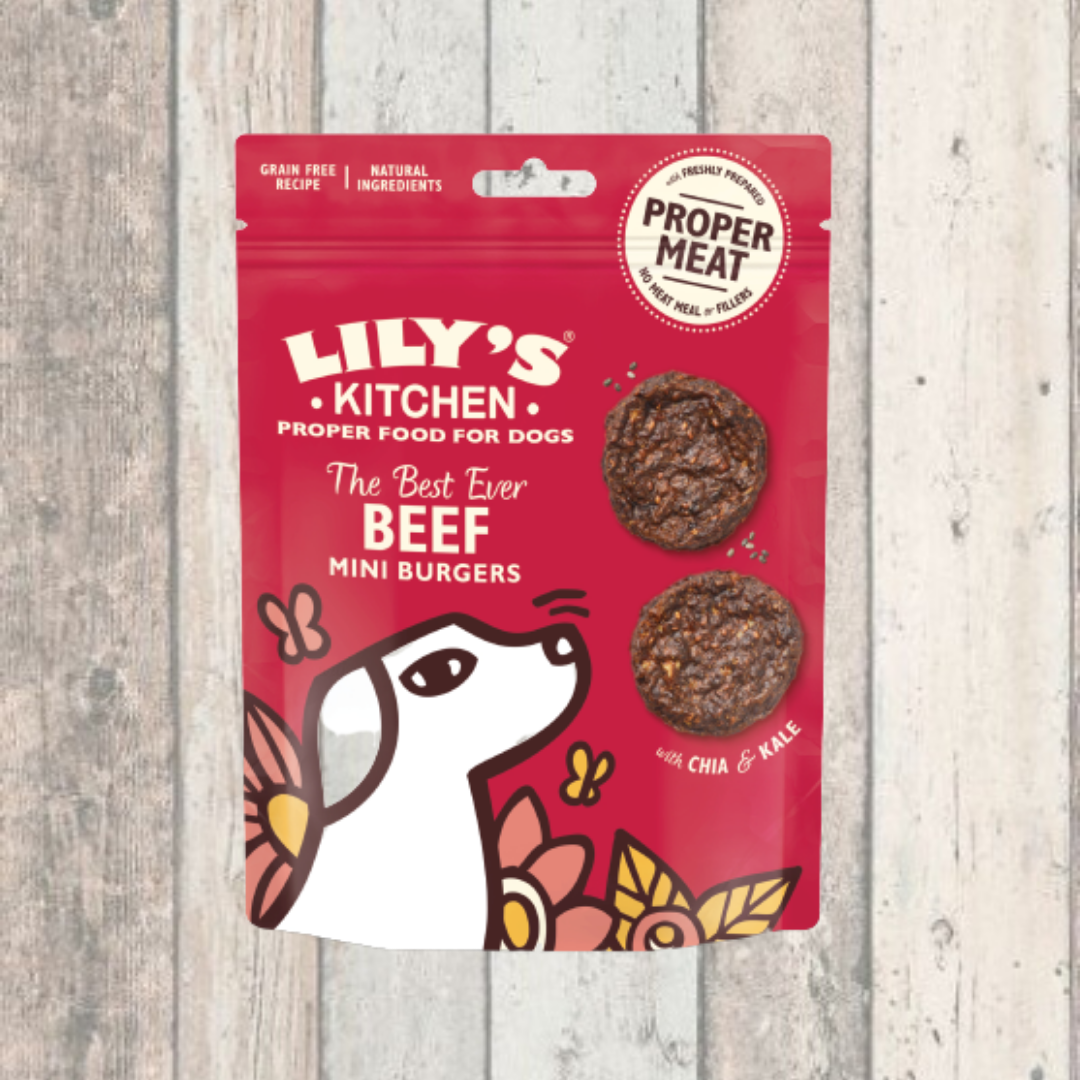Lily's Kitchen New Beef Burgers Doghouse Dog Treats DOGHOUSE
