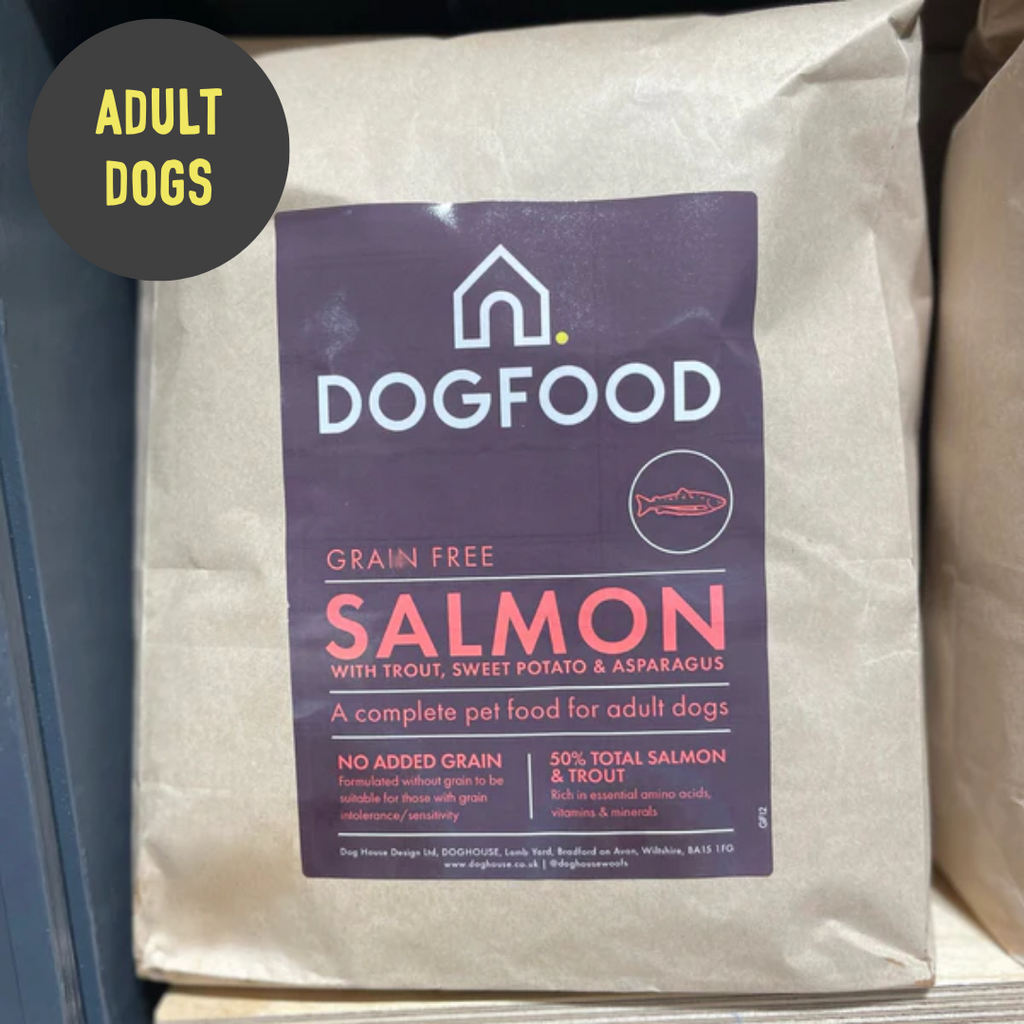 adult salmon dogfood doghouse