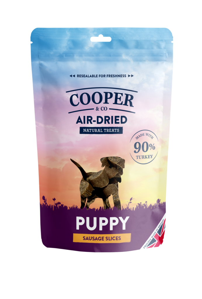 Cooper & Co Air Dried Puppy Treats 100g. sausage puppy treats
