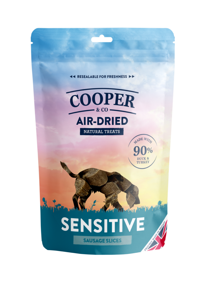 Cooper & Co Air Dried Sensitive Treats. Turkey Duck Sausages