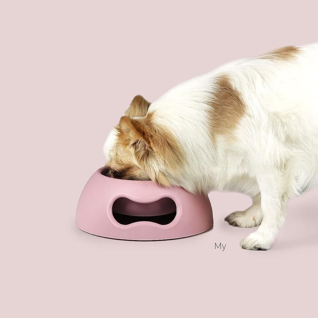 pink pappy dog bowl