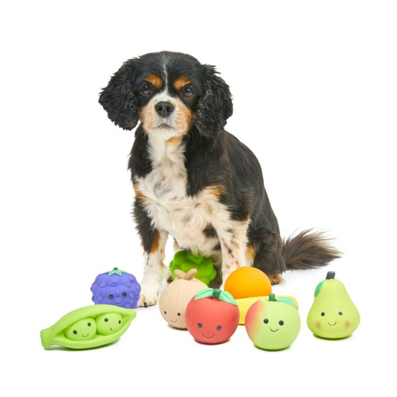 Foodie Faces Latex Apple Dog Toy