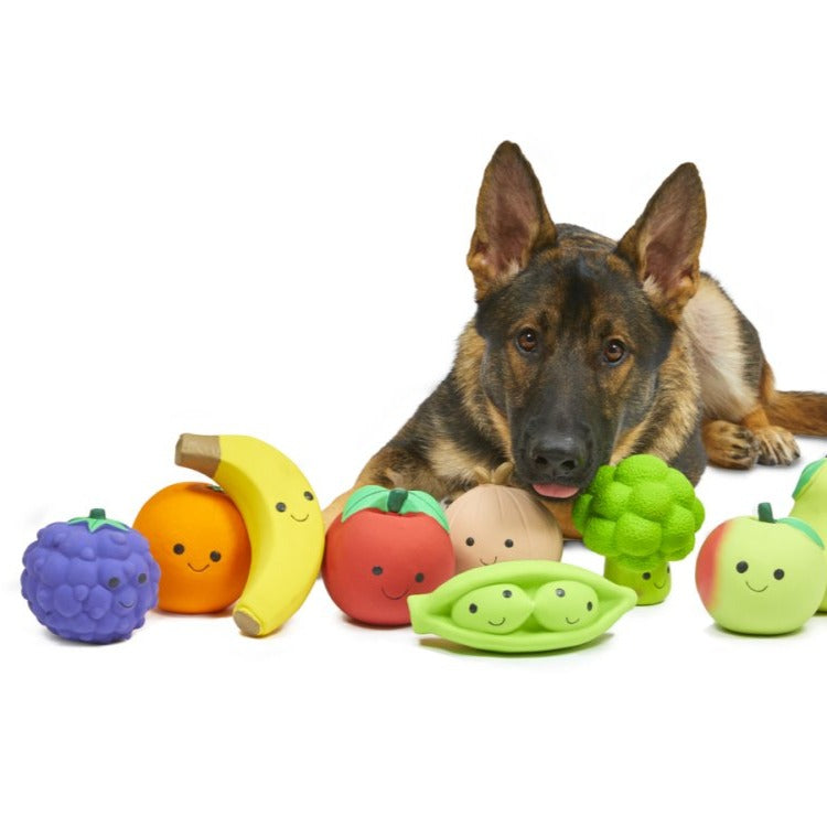 Foodie Faces Latex Blackberry Dog Toy