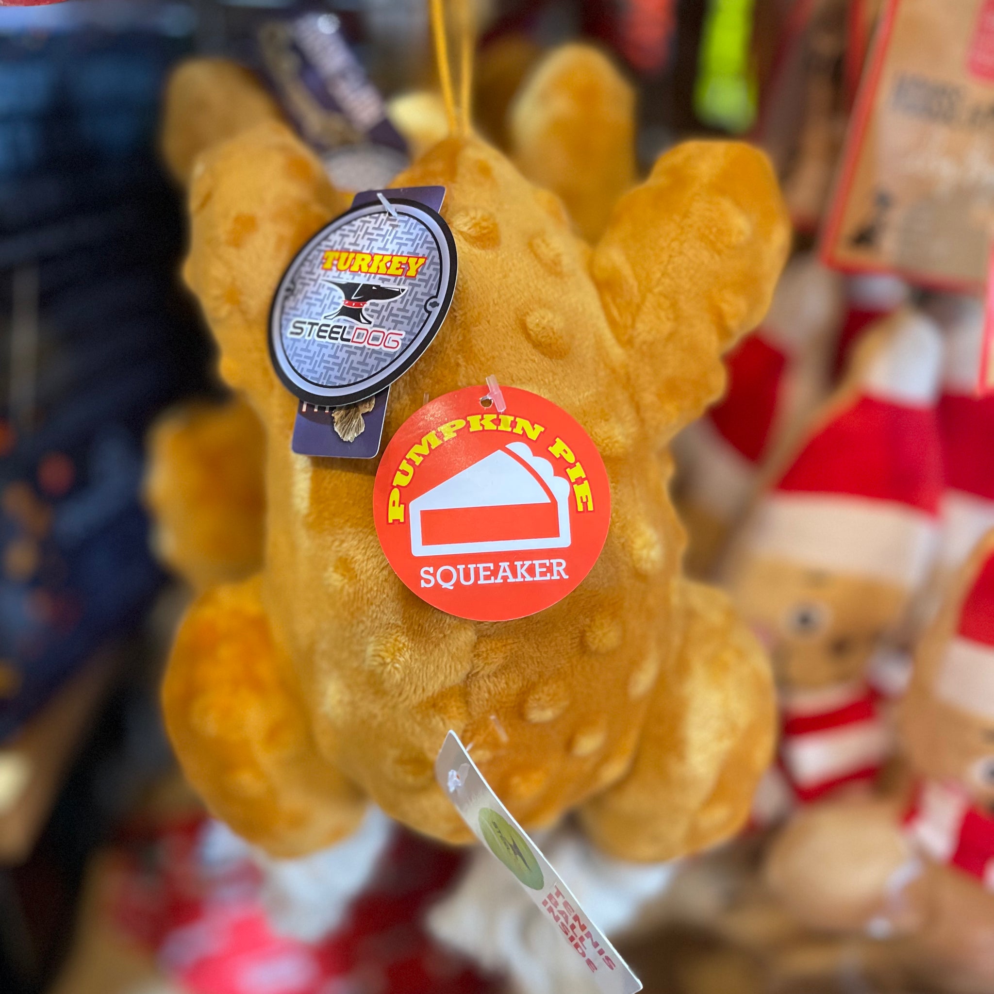 Stuffed turkey dog toy on sale