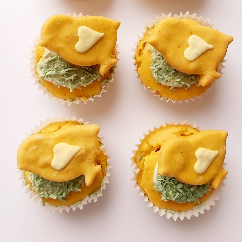 Easter chick cupcakes