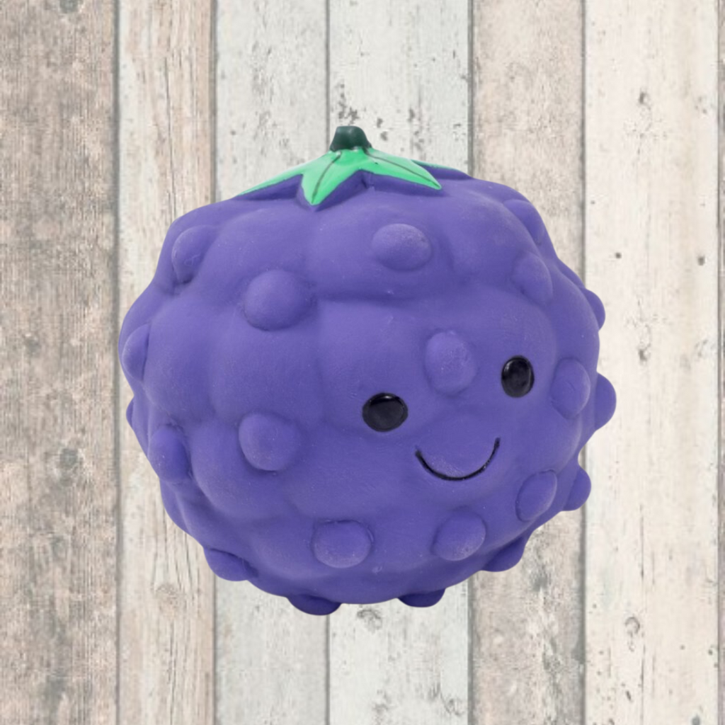 Foodie Faces Latex Blackberry Dog Toy