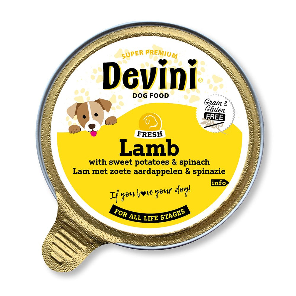 Devini Wet Dog Food Cups Lamb