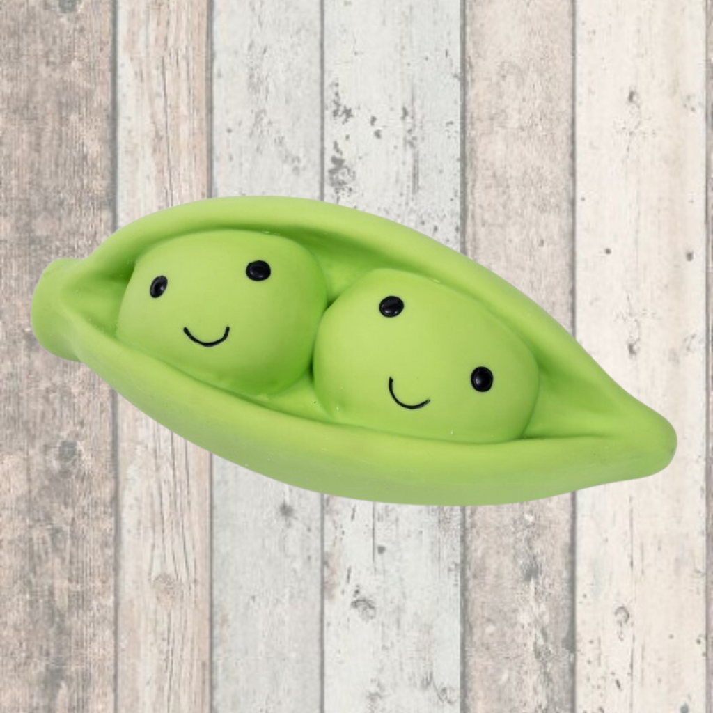 Foodie Faces Latex Peapod Dog Toy