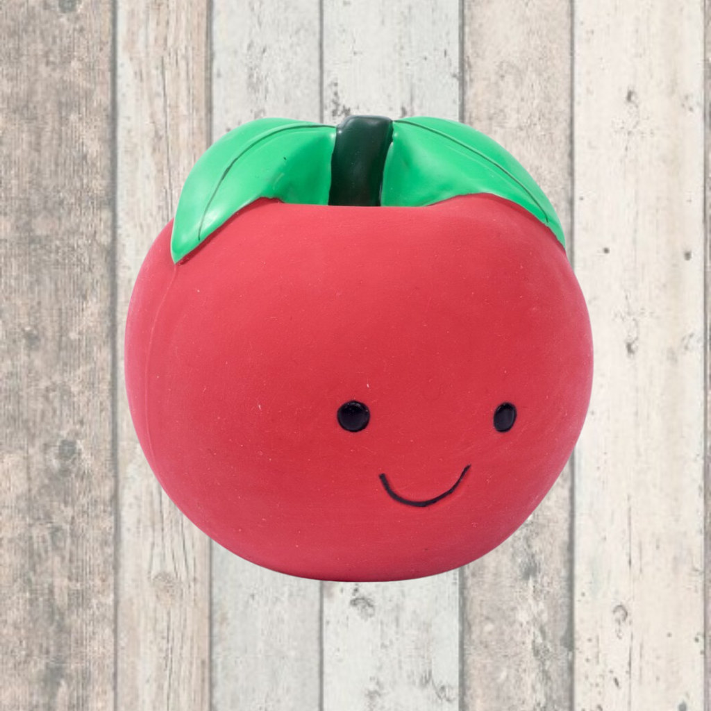 Foodie Faces Latex Tomato Dog Toy