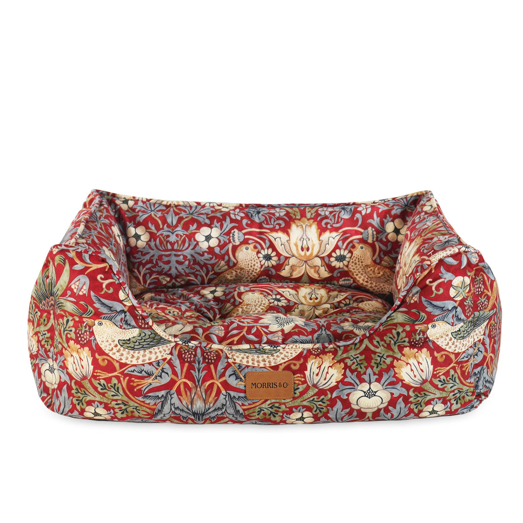 Morris & Co Strawberry Thief Printed Dog Bed