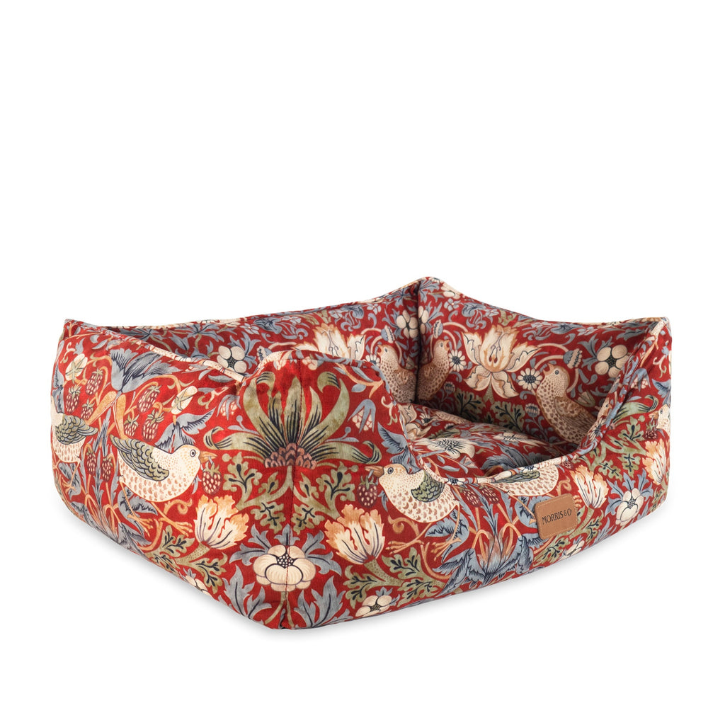 Morris & Co Strawberry Thief Printed Dog Bed