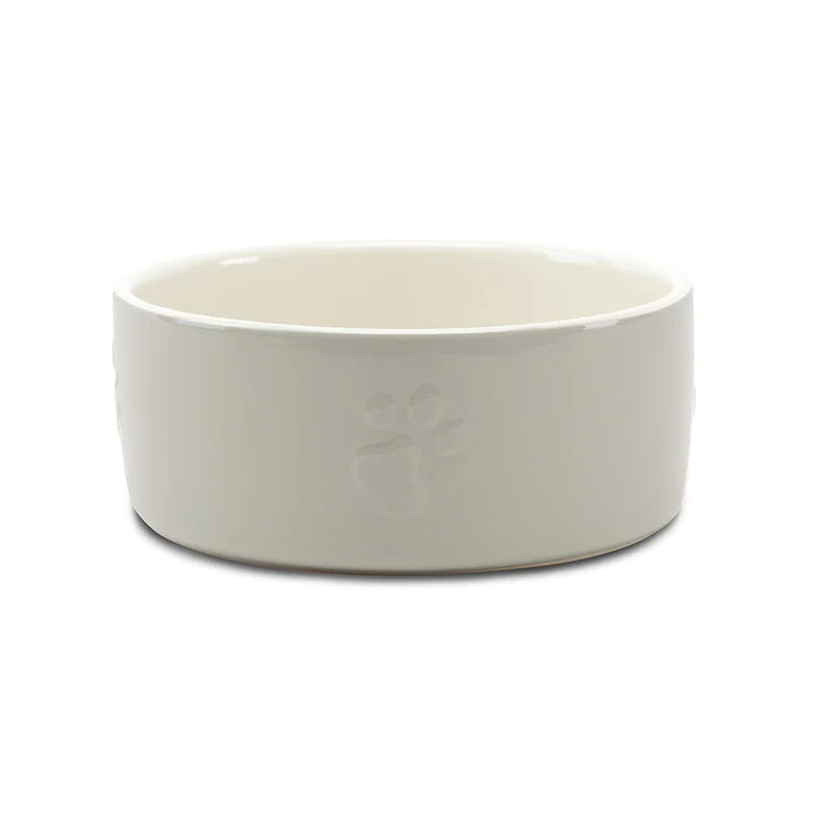 White ceramic discount pet bowl