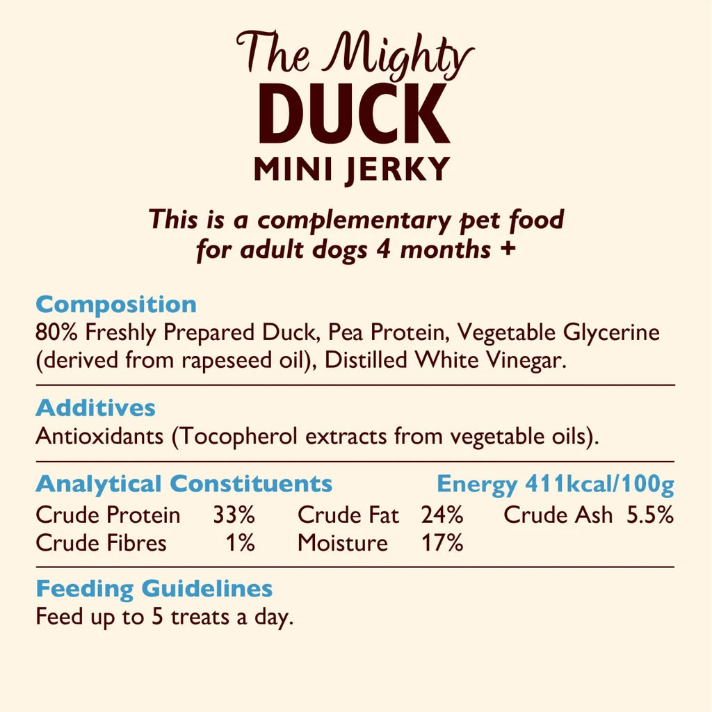 Lily's Kitchen Mini Duck Jerky - DOGHOUSE