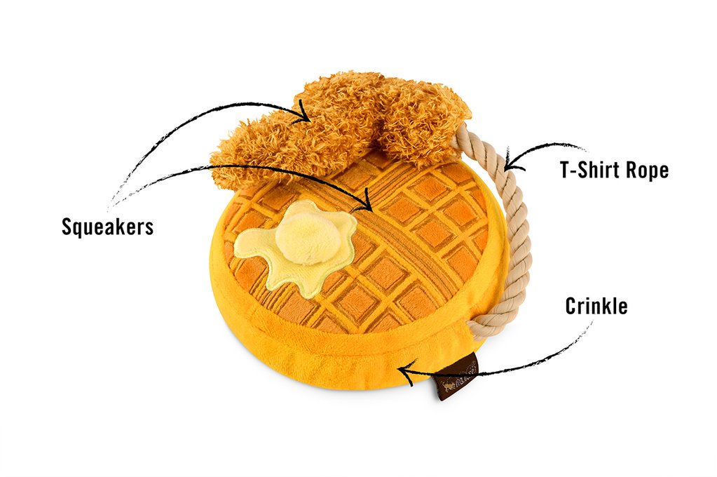 Chicken and Waffle Dog Toy