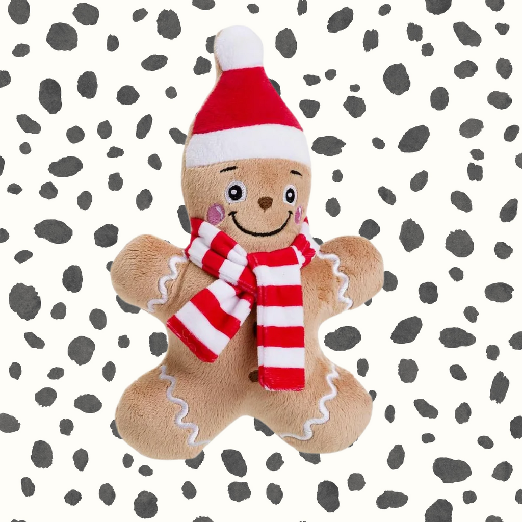 Gingerbread Man Cookie Dog Toy