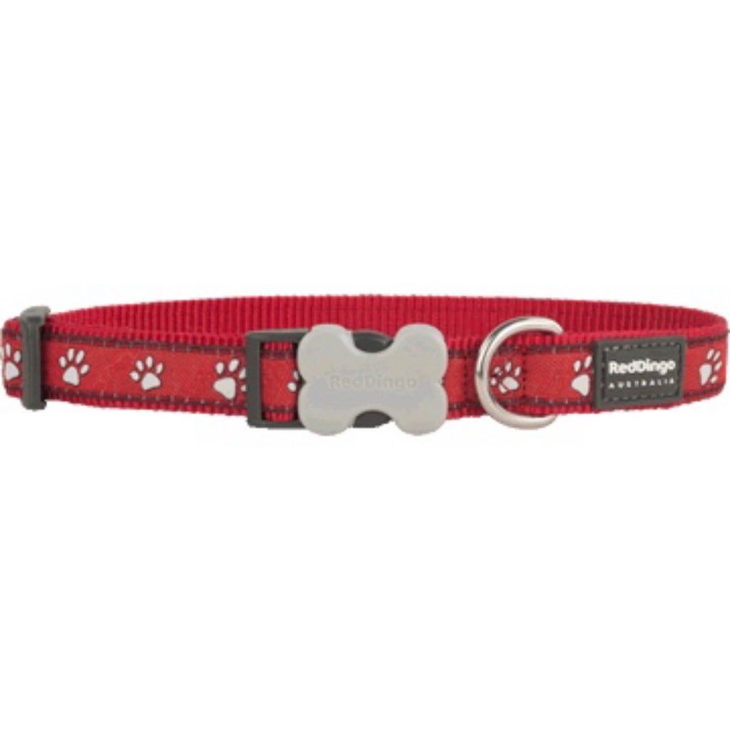 Red Paws Red Dingo Dog Collar and Lead - Doghouse
