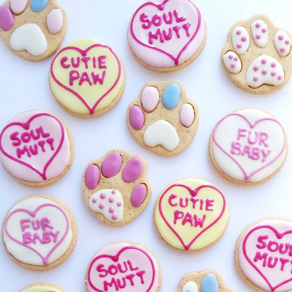 Handmade Love Heart Biscuits for Dogs