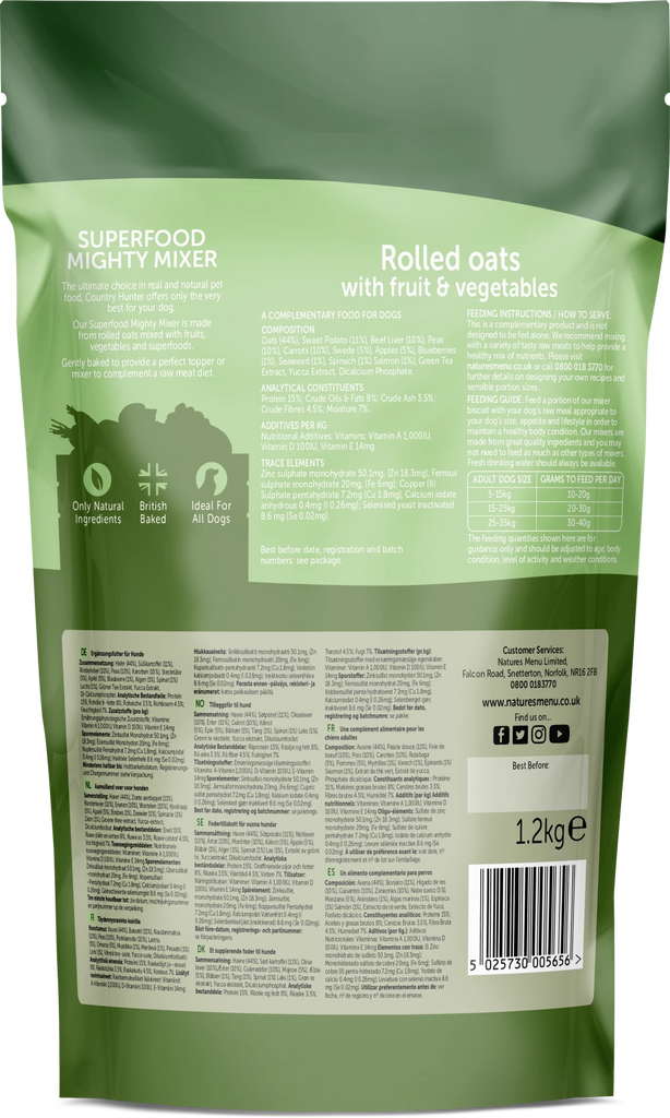 Nature's Menu Mighty Mixer for Adult Dogs