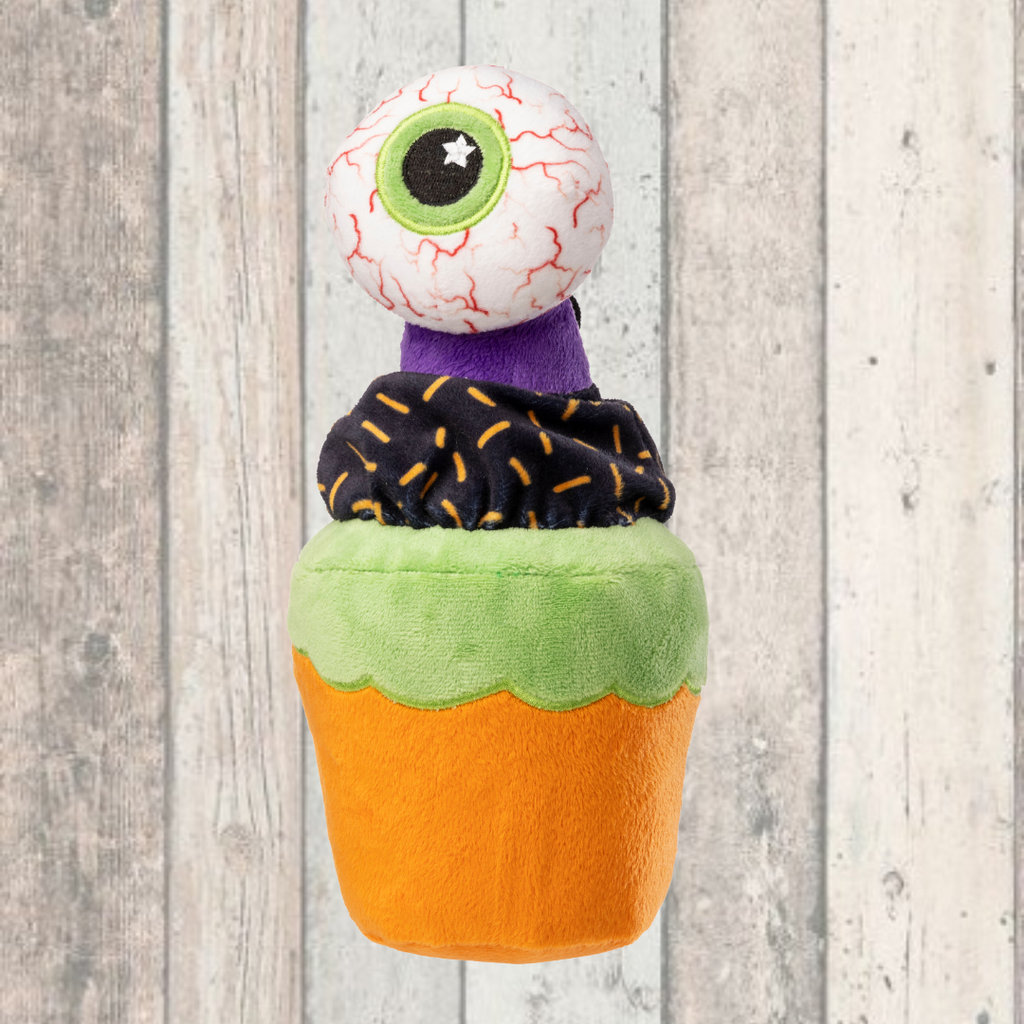 Monster Eyeball Cupcake Dog Toy